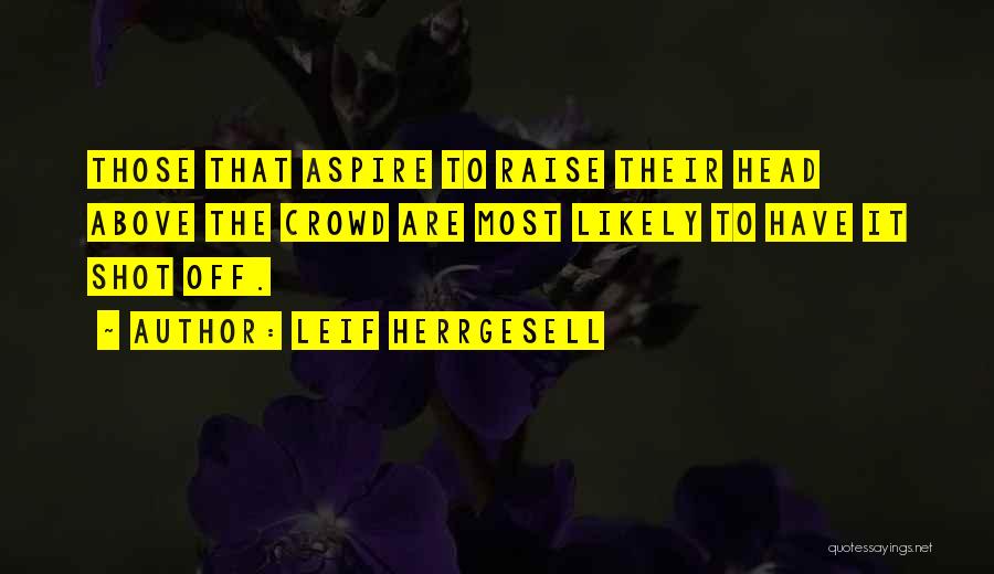 Above The Crowd Quotes By Leif Herrgesell