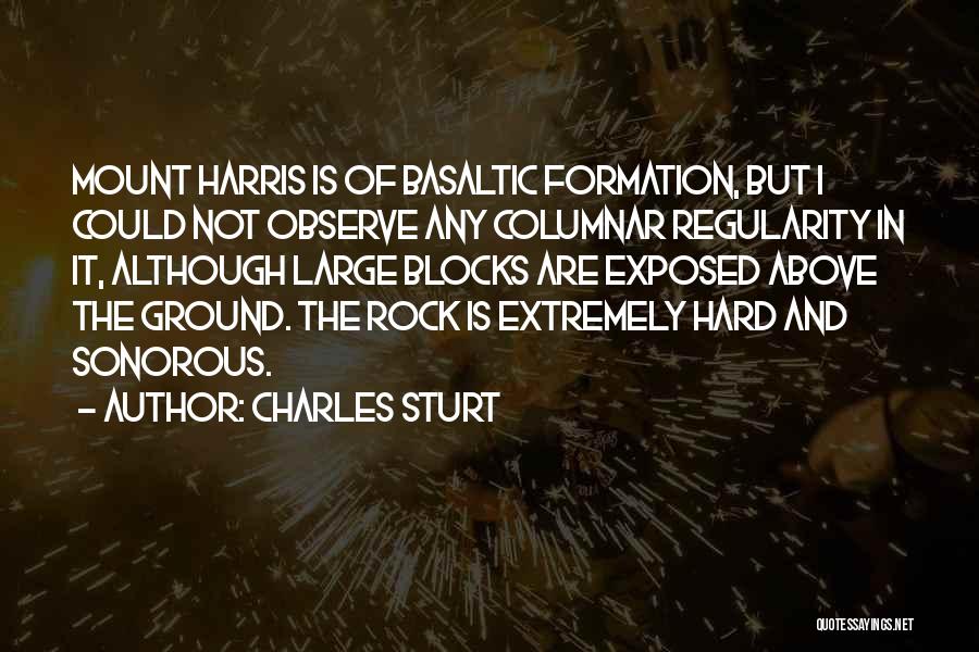 Above The Ground Quotes By Charles Sturt