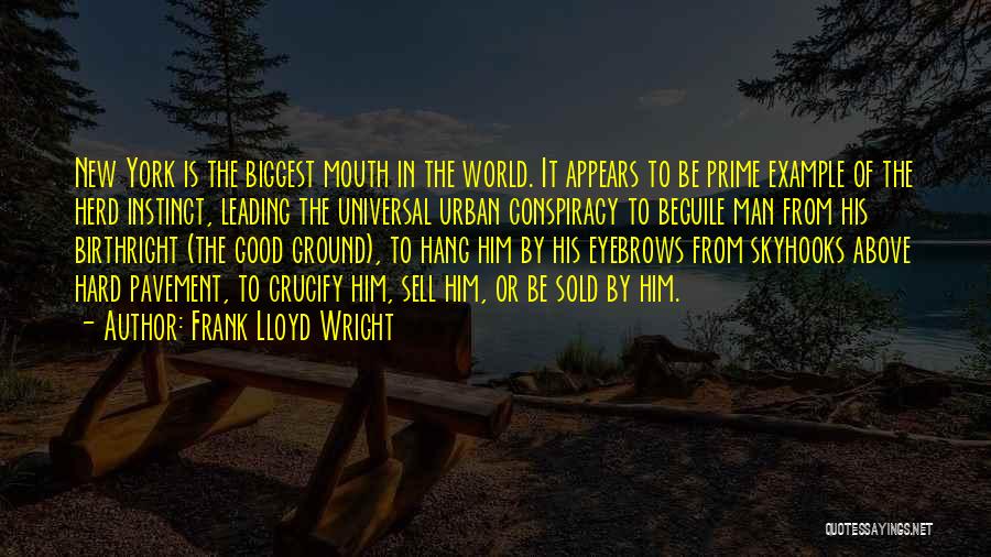 Above The Ground Quotes By Frank Lloyd Wright