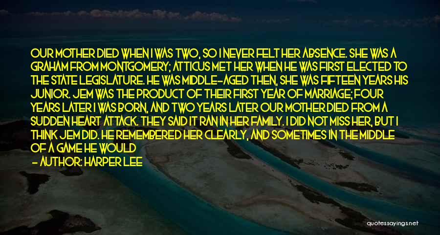 Absence Of Mother Quotes By Harper Lee