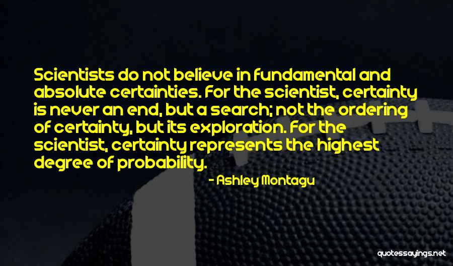 Absolute Certainty Quotes By Ashley Montagu Absolute Certainty Quotes By Ashley Montagu