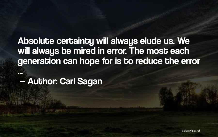 Absolute Certainty Quotes By Carl Sagan