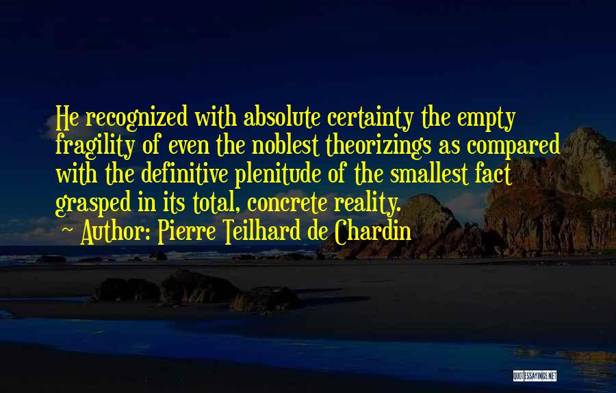 Absolute Certainty Quotes By Pierre Teilhard De Chardin