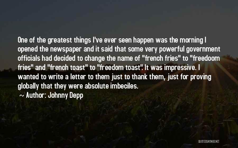 Absolute Freedom Quotes By Johnny Depp