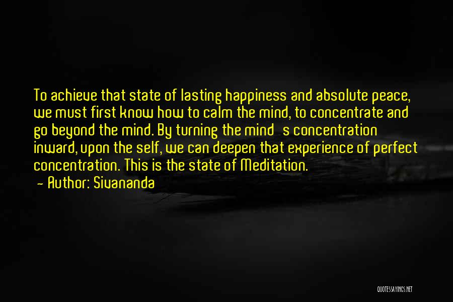 Absolute Happiness Quotes By Sivananda