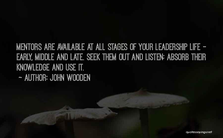 Absorb Knowledge Quotes By John Wooden