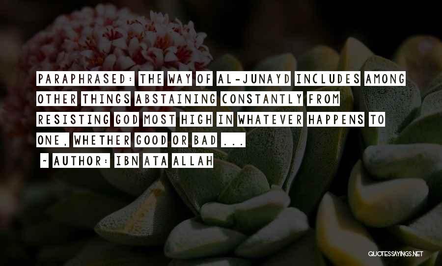 Abstaining Quotes By Ibn Ata Allah