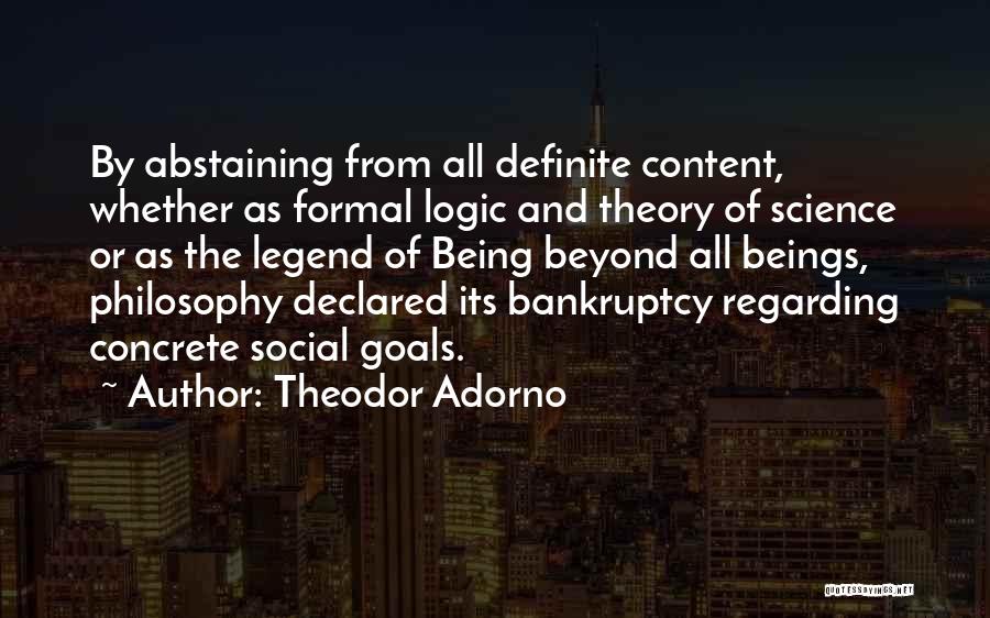 Abstaining Quotes By Theodor Adorno