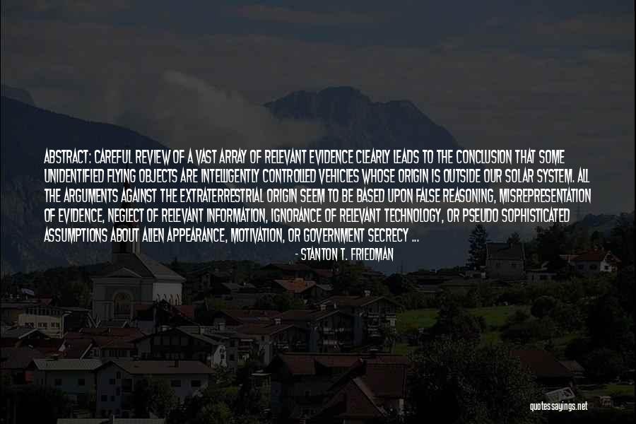 Abstract Reasoning Quotes By Stanton T. Friedman