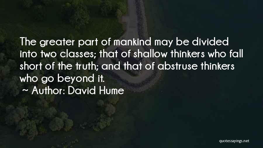 Abstruse Quotes By David Hume