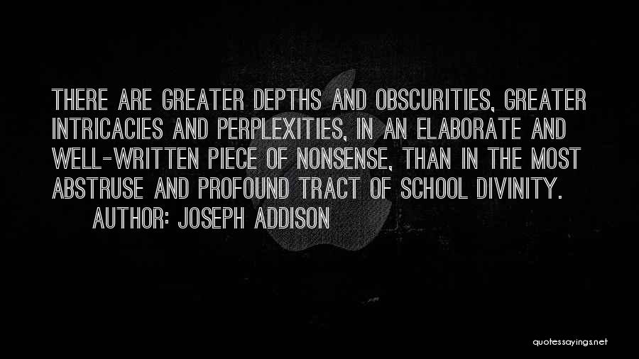Abstruse Quotes By Joseph Addison