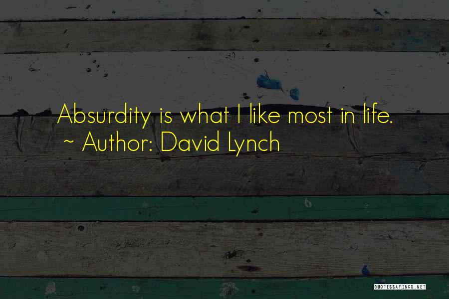 Absurdity Quotes By David Lynch