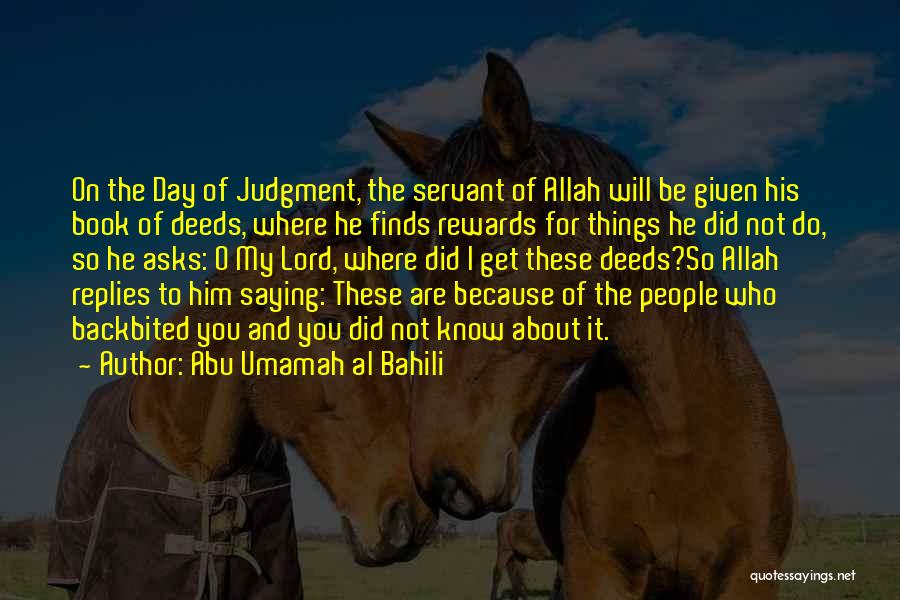 Abu Umamah Al Bahili Quotes 1146122