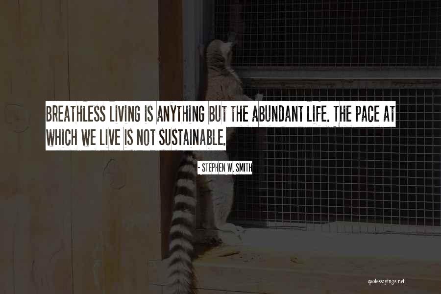 Abundant Living Quotes By Stephen W. Smith