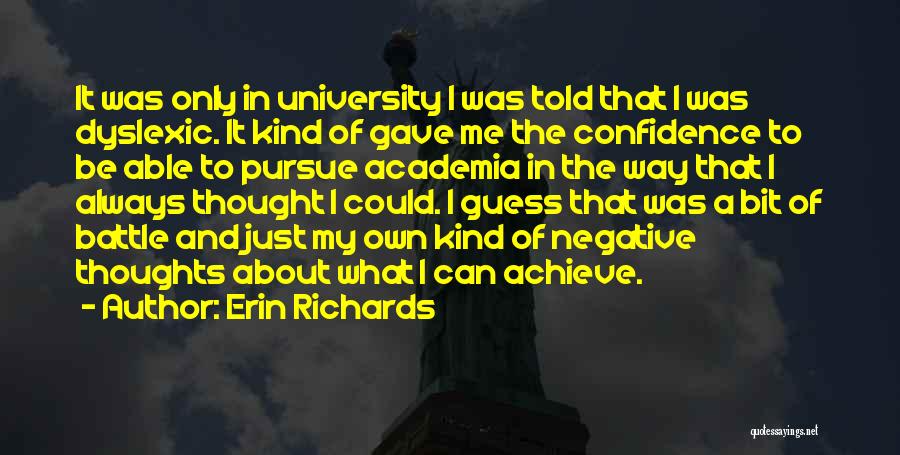 Academia Quotes By Erin Richards
