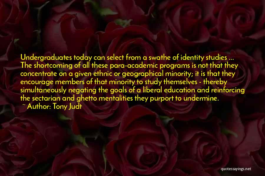 Academic Goals Quotes By Tony Judt