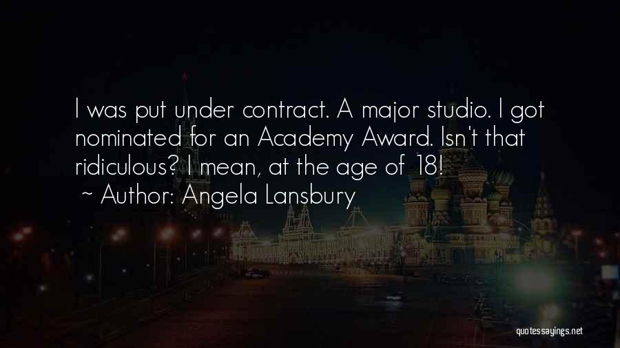 Academy Award Quotes By Angela Lansbury