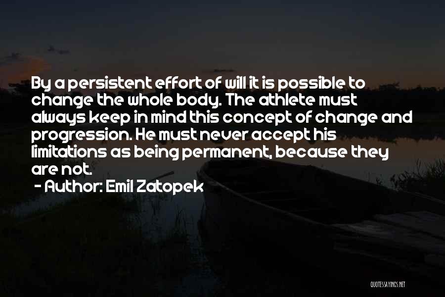 Accept Change Quotes By Emil Zatopek