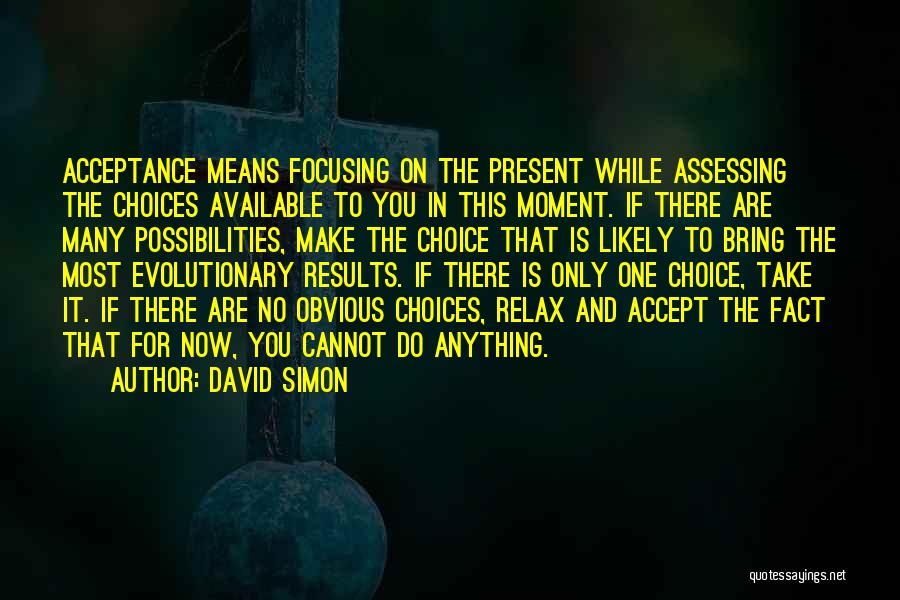 Acceptance Now Quotes By David Simon