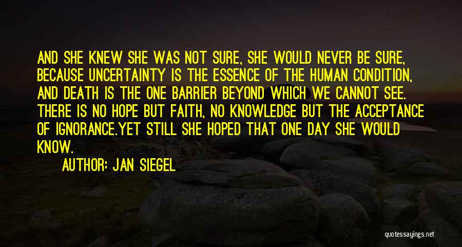 Acceptance Of Death Quotes By Jan Siegel