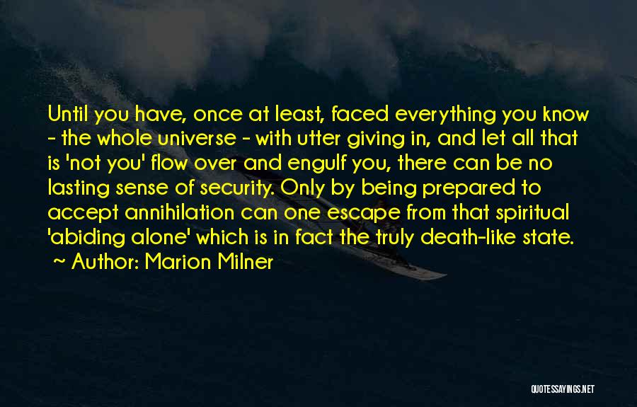 Acceptance Of Death Quotes By Marion Milner