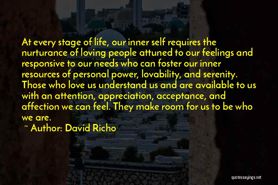 Acceptance Self Love Quotes By David Richo
