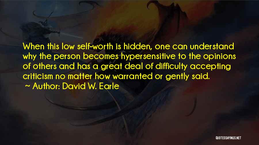 Accepting Help From Others Quotes By David W. Earle