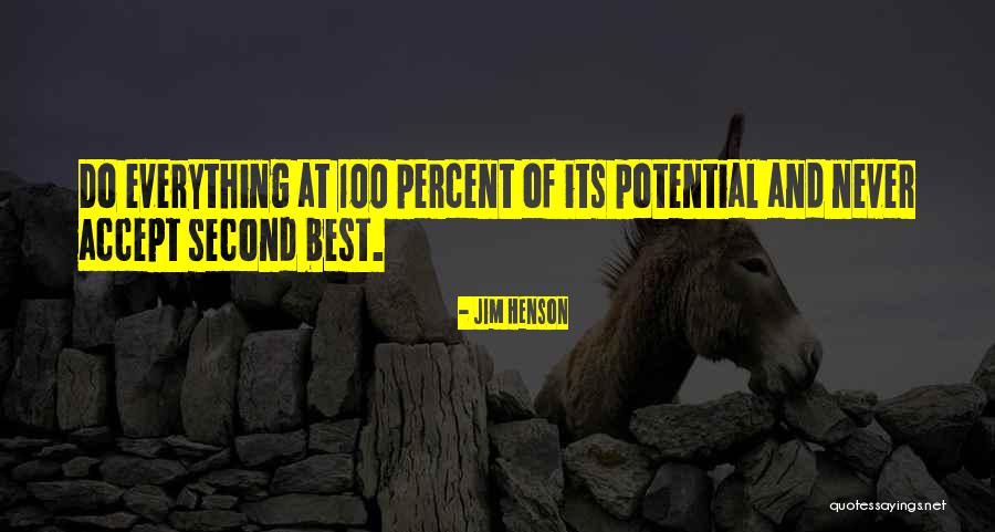 Accepting Second Best Quotes By Jim Henson Accepting Second Best Quotes By Jim Henson