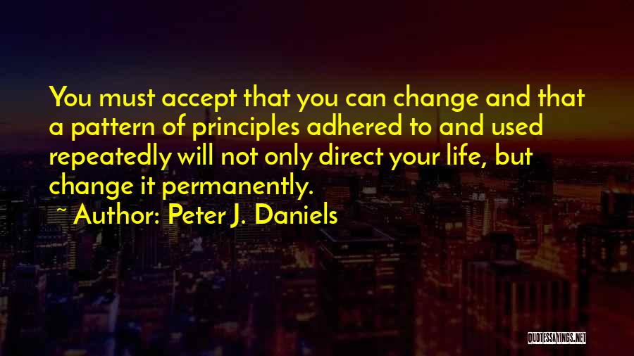 Accepting The Things You Cannot Change Quotes By Peter J. Daniels