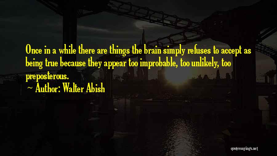 Accepting Things Quotes By Walter Abish