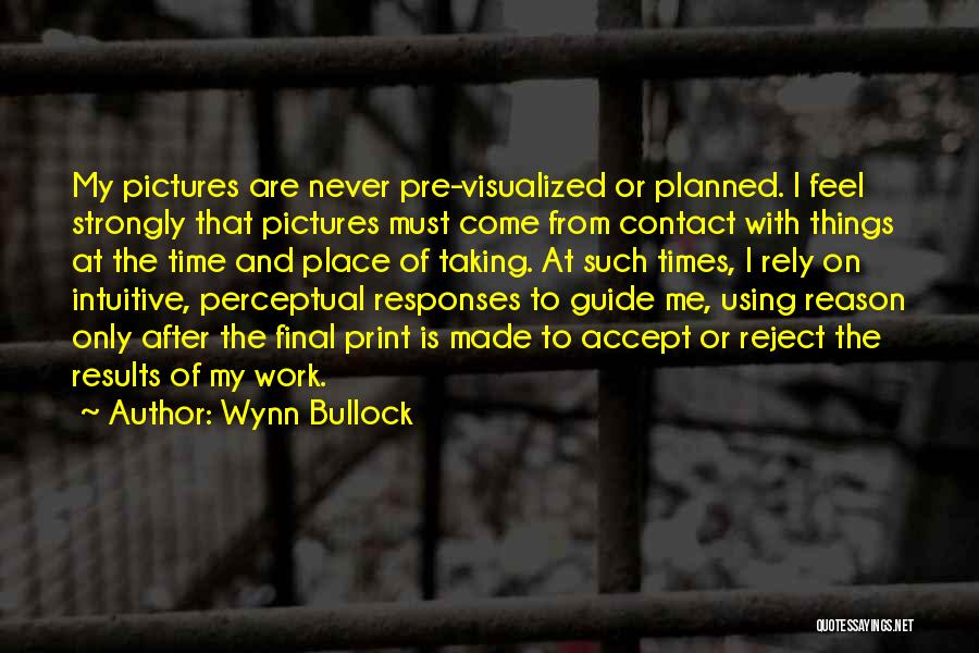 Accepting Things Quotes By Wynn Bullock