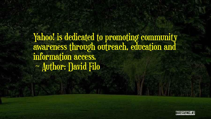 Access To Education Quotes By David Filo