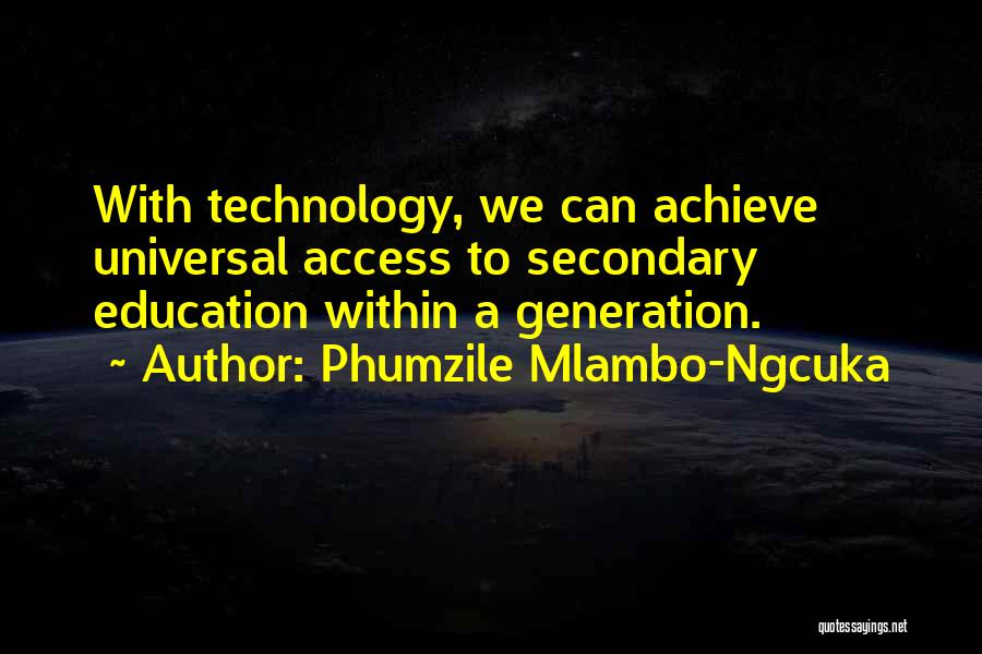 Access To Education Quotes By Phumzile Mlambo-Ngcuka