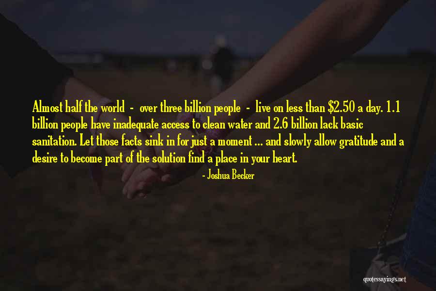 Access To Water Quotes By Joshua Becker