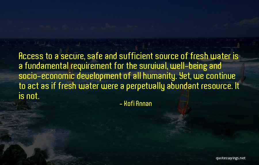 Access To Water Quotes By Kofi Annan