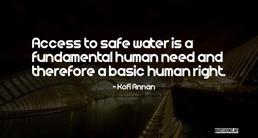 Access To Water Quotes By Kofi Annan