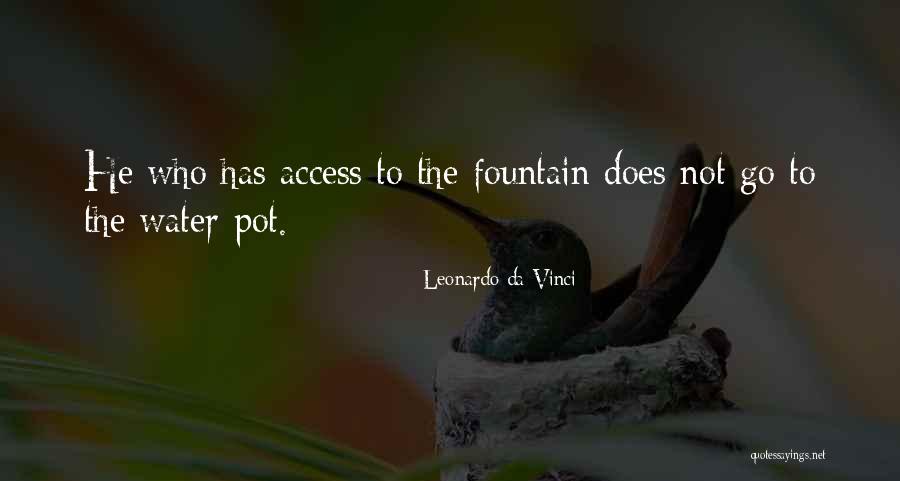 Access To Water Quotes By Leonardo Da Vinci