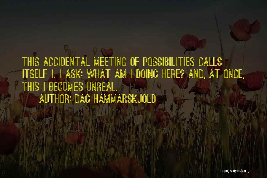 Accidental Meetings Quotes By Dag Hammarskjold