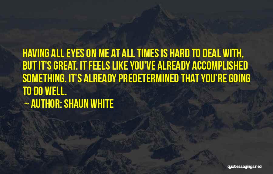 Accomplished Something Quotes By Shaun White