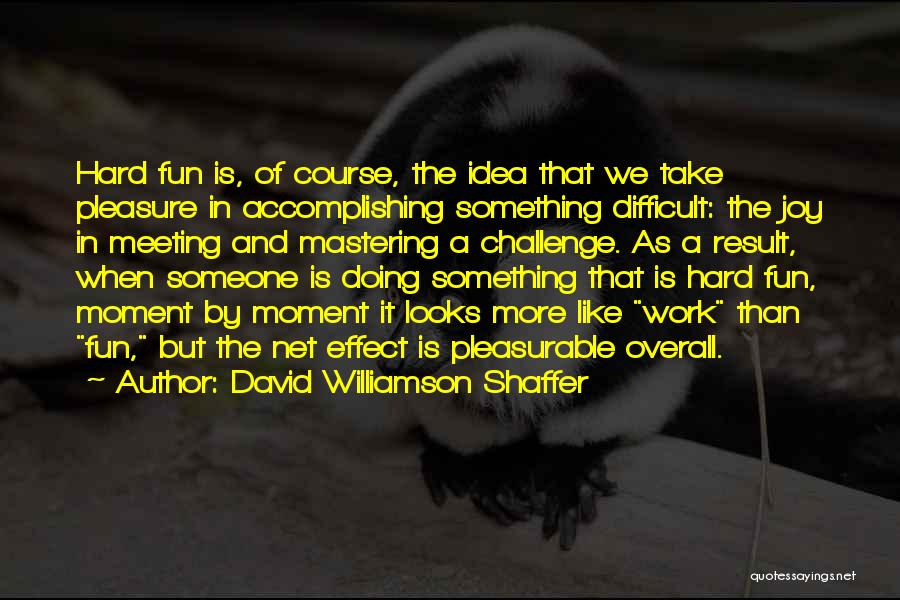 Accomplishing Something Difficult Quotes By David Williamson Shaffer