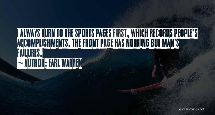 Accomplishments In Sports Quotes By Earl Warren