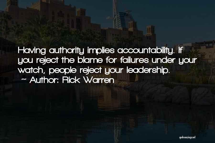 Accountability In Leadership Quotes By Rick Warren
