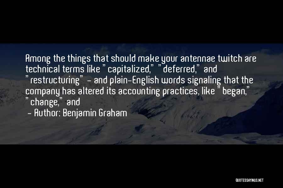 Accounting Terms Quotes By Benjamin Graham