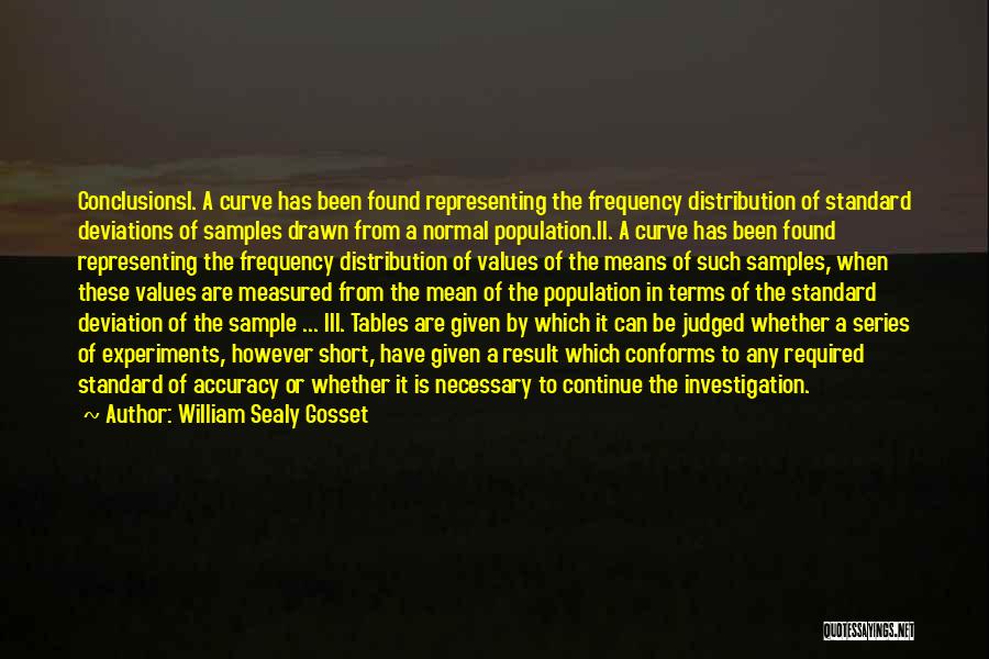 Accuracy Quotes By William Sealy Gosset