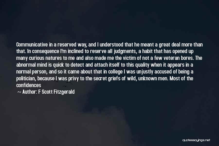 Accused Quotes By F Scott Fitzgerald