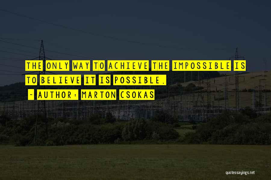 Achieve Impossible Quotes By Marton Csokas