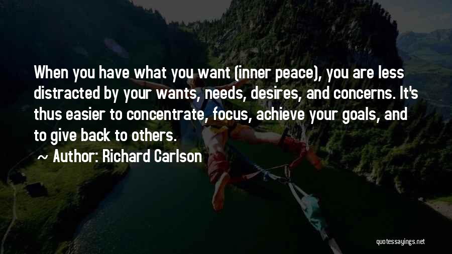 Achieve Your Goals Quotes By Richard Carlson