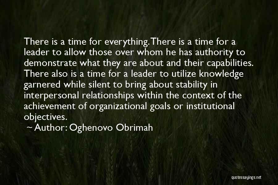 Achievement Of Goals Quotes By Oghenovo Obrimah