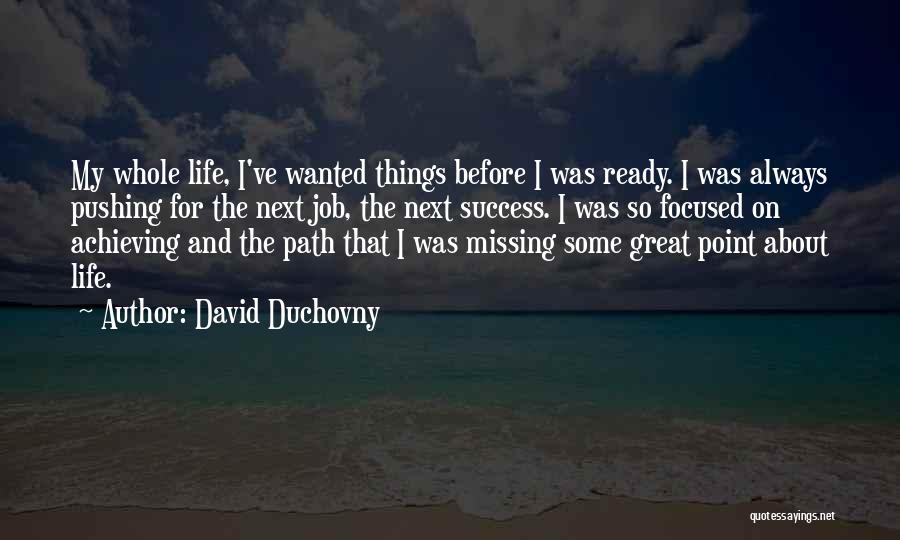 Achieving Things Quotes By David Duchovny