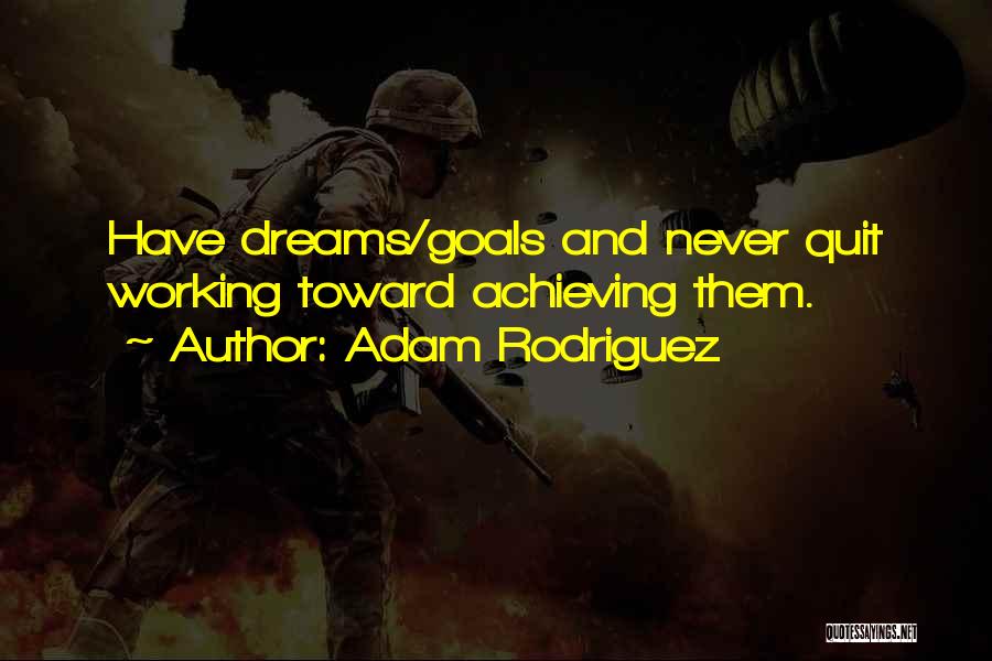 Achieving Your Goals And Dreams Quotes By Adam Rodriguez